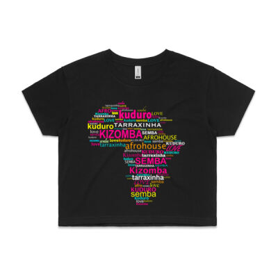 Kizomba Umbrella Pink - Womens Crop Tee Thumbnail